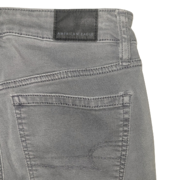 A. Eagle High Rise Crop Flare Jeans in Smoked Gray Size 2 Short (Petite) - Picture 10 of 15